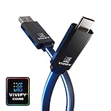 VIVIFY ACESO W10 Gaming Light up Type C C-A USB 3.1 3.2 Cable Gen 2 Quick Charge 3.0 QC3 10 Gbps 3.2ft Blue