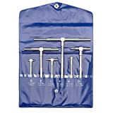 Beslands 6 Pc Telescoping Gage Set, 5/16' - 6' Range, T-Bore Hole Gauges w/Pouch, High Precision Telescopic Bore Gauge T-Gage Set (5/16' to 6')