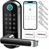 Smart Lock, Keyless Entry Door Lock, Fingerprint Door Lock, Digital Door Lock, Smart Lock for Front Door, Smart Wi-Fi Lock, Bluetooth Electronic Door Lock (Upgraded Fingerprint Reader)
