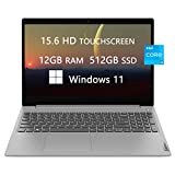 2022 Lenovo Ideapad 3i Touch-Screen Laptops for College Students & Business, 15.6 inch HD Computer, Intel Core i3-1115G4, 12GB RAM, 512GB SSD, HDMI, Webcam, Bluetooth, Windows 11, LIONEYE MP