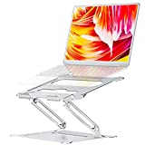 Urmust Laptop Notebook Stand Holder Adjustable Ultrabook Stand Riser Portable Compatible with MacBook Air Pro HP Dell XPS Lenovo All laptops 10-15.6'(Silver)