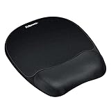 Fellowes® Gel Wrist Rest/Mouse Pad, Fabric, Black