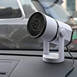 12V Car Heater, 150W 2 in 1 Portable Car Fans with Heating & Cooling Function, 3-Outlet Plug in Cigarette Lighter , Fast Heating 360 Degree Rotary Defroster Defogger