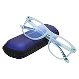 Madison Avenue Blue Light Bocking Glasses for Kids Flexible TR90 Frame Anti Blue Light Ray Anti Eyestrain UV Glare Computer TV Phone Gaming Study Glasses Boys Girls Age 5-8 (Jelly Blue)