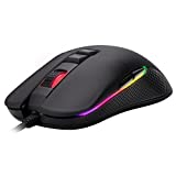 Rosewill RGB Gaming Mouse with Ambidextrous Grip for Computer/PC/Laptop/Mac Book with 10000 DPI Optical Gaming Sensor and Comfortable Ergonomic Design w/9 Buttons (NEON M62)
