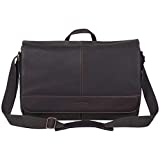 Kenneth Cole Reaction Come Bag Soon - Colombian Leather Laptop & iPad Messenger, Brown