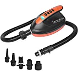Digital Electric Air Pump Compressor - 110W Rechargeable Quick Air Inflator w/LCD, 0-16 Adjustable PSI, for Inflatable SUP Stand Up Paddle Board/Boat, Water Sports Inflatables - SereneLife SLPUMP25