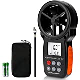 Anemometer Handheld, Portable Anemometer，Velometer, Anemometer for HVAC with Wind Speed, Temperature（℃/℉）and Backlit Air Flow Meter for Shooting, Surfing, HVAC Duct-AP-007