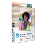 HP Sprocket 2.3 x 3.4' Premium Zink Sticky Back Photo Paper (50 Sheets) Compatible with HP Sprocket Select and Plus Printers.