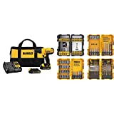 DEWALT 20V MAX* Cordless Drill/Driver Kit with Screwdriver/Drill Bit Set, 100-Piece (DCD771C2 & DWA2FTS100)