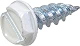 HILLMAN 35263 White Painted Hex Washer-Head Self-Piercing Screws (#7 x 1/2') - 100 pieces