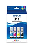EPSON T512 EcoTank -Ink Ultra-high Capacity Bottle Color Combo Pack (T512520-S) for select Epson EcoTank Printers