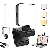 NexiGo Glow Light for Streamers, Enhanced Video Conference Lighting Kit with Webcam Style Clip, Built-in Battery, Dimmable & Rechargeable, for Streaming, Photography, Vlogging