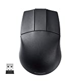 ELECOM -Japan Brand- Wireless 2.4GHz Connection, Basic 3D-CAD Mouse, No Scroll Wheel, 3 Button Computer Mouse with Smooth Optical Tracking, Blue LED, 600/1200 DPI, for Windows / Mac (M-CAD01DBBK)