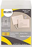 Mr-Label 1' x 2-5/8' Glossy Frosted Clear Address Labels - Waterproof and Tear-Resistant - for Inkjet & Laser Printer - for Envelope | Gift Bag | Bottle| Bar Code (10 Sheets Total 300 Labels)