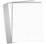 Hamilco Blank Business Cards Card Stock Paper – White Mini Note Index Perforated Cardstock for Printer – Heavy Weight 80 lb 3 1/2 x 2' – 100 Sheets 1000 Cards