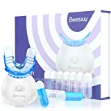 Teeth Whitening Kit with Blue Light- 10 Mins at Home Teeth Whitening Products for Sensitive Teeth Whitener, with 5X LED Accelerator Light and Tray Teeth Whitener, 8 Whitening Gel, 2 Soothing Gel