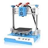 KACSOO Mini 3D Printer for Beginners, Building Size 100 x 100 x 100MM Portable Desktop with 10M 1.75mm PLA Filament, Magnetic Removable Plate (Blue)
