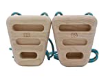 BG Climbing The Only Double Sided Wood Rock Climbing Rock Rings | Compact & Portable Hangboard for Training | Home Equipment for Finger Strength & Fitness