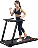 UREVO Foldable Treadmills for Home, Under Desk Electric Treadmill Workout Running Machine, 2.5HP Portable Compact Treadmill with 12 Pre Set Programs and 16.5 Inch Wide Tread Belt