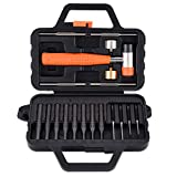 Pridefend Punch Set, Hammer with Brass Steel Nylon and Rubber Detachable Heads, Hammer and Punch Set with Portable Storage Case