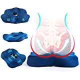 Seat Cushion for Office Chair - Completely Wraps The Hips - 100% Memory Foam Donut Cushion for Tailbone, Sciatica, Hemorrhoid, Coccyx Pain Relief - Perfect for Car, Wheelchair, Truck Drivers