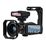 2K Video Camera Night Vision Camcorders, HD Night Vision Paranormal Investigation Video Camera WiFi 2K 30FPS 30MP Camcorder with IR Light, Wide Angle Lens and Camera Holder - Ghost Hunting Camera