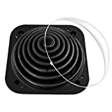 Funmit Solar Pool HEA-TER for Above Ground Inground Pool Warmers Equipment for Outdoor - Solar Powered Dome HEA-TER with Hose Connector