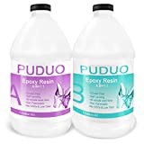 Epoxy-Resin-Crystal-Clear-Art 1 Gallon Kit for Coating, Casting, Resin Art, Jewelry, Tabletop, Bar Top, Live Edge Tables, Fast Curing 2 Part Epoxy Casting Resin Kit…