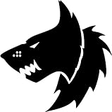 WAR HAMMER 4.5' R 40K SPACE WOLF Decal Sticker for Laptop Car Window Tablet Skateboard - BLACK