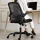 KERDOM Office Chair, Ergonomic Desk Chair, Breathable Mesh Computer Chair, Comfy Swivel Task Chair with Flip-up Armrests and Adjustable Height