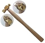 PURPLE STAR HAMMER 10 Inch Brass Ball Pein Hammer With 1/2 Inch Striking Surface - PH204
