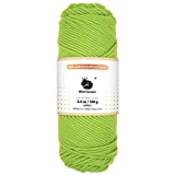 Wool Queen 8 Ply 100% Acrylic Yarns, Tender Green,3.5 OZ/136 Yards, Worsted Weight Yarn for Rug Punch, Pompom Art, Weaving, Crochet and Knitting Project. Machine Wash & Dry -LS69