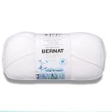 Bernat 16312121005 Big Ball Baby Solid Yarn - (3) Light Gauge 100% Acrylic - 12.3 oz - White - Machine Wash & Dry , Baby White