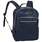Kenneth Cole Reaction Women's Chelsea 15' Laptop Bag Computer Bookbag for Work, School, College, Nurse, Travel Daypack Purse Backpack, Navy