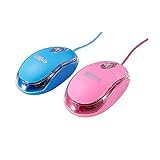 Kids Mouse 2 Pack [Pink Blue] for Laptop Mini USB Optical Wired Mice fit for Kids Girls Lady use Compatible with Computer Laptop PC Desktop Windows 7/8/10/XP Vista and Mac by SOON GO