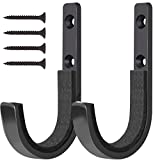 GOHIKING Gun Rack Storage Rifles Shotgun Hooks Wall Mount Hangers for Any Rifles Shotguns Archery Bow with Soft Padding and Heavy Duty Steel