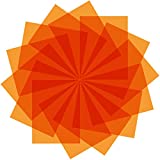 14 Pieces Halloween Gel Filter Colored Overlays Correction, Gel Light Filter Transparent, Transparent Color Film Plastic Sheets, 11.7 by 8.3 Inches(Orange)