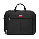 Omnpak 15.6 Inch Laptop Briefcase with Combination Lock, Anti Theft Business Office Bag for Men Women Locking Notary Bag, Hippa Bag,Gaming Computer Bag,Bible Bag - Black