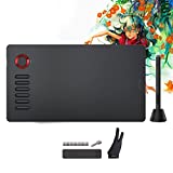 Digital Drawing Tablet VEIKK A15Pro Graphics Pen Tablet 10 x 6 Inch Graphics Tablet with 12 Shortcut Keys and 1 Quick Dial,Supports Tilt Function,for MAC/Win/ Linux / Android OS (RED)
