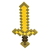 Gold Minecraft Sword, Official Minecraft Costume Accessory for Kids, Single Size Video Game Costume Prop