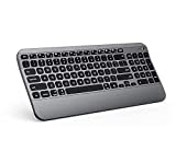 Bluetooth Keyboard for Mac - Multi Device Backlit Ergonomic Keyboard, Illuminated Wireless Keyboards with Wrist Rest, USB-C Rechargeable for Mac OS, iOS, MacBook Pro/Air, iMac, iPad, iPhone