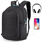 Tzowla Travel Laptop Backpack Water Resistant Anti-Theft Bag with USB Charging Port and Lock 15.6 Inch Computer Business Backpacks for Women Men College School Student Gift,Bookbag Casual Daypack