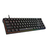 DREVO Calibur V2 TE Cherry MX Blue RGB 60% Wired Mechanical Gaming Keyboard Work for PC/Mac, 71-Key Small Compact US Layout Black
