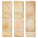 Vintage Paper and Envelopes, Aged Stationery for Handwritten Letters, Party Invitations (Set of 48)