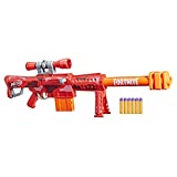 NERF Fortnite Heavy SR Blaster, Longest Fortnite Blaster Ever, Removable Scope, Bolt Action, 6 Official Mega Darts, 6-Dart Clip