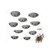 Escape Climbing 10 Screw-On Jugs | Premium Plastic Rock Climbing Holds Designed for Beginners | Ideal Holds for Kids Climbing Wall | Easy To Install | Installation Hardware Included