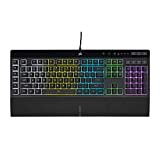 CORSAIR K55 RGB PRO-Dynamic RGB Backlighting - Six Macro Keys with Elgato Stream Deck Software Integration-IP42 Dust and Spill Resistant-Detachable Palm Rest-Dedicated Media and Volume Keys, Black