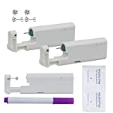 2 Pcs Ear Piercing Gun Disposable Aseptic Household Ear Piercing Kit Portable Ear Piercing Gun Group with 4mm Cubic Zirconia Stud Earrings