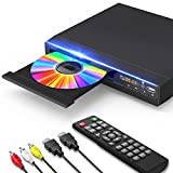 HD DVD Player for TV HDMI with 1080p Upscaling, USB Input, HDMI/RCA Output Cable Included, All Region, Breakpoint Memory, Built-in PAL/NTSC, CD Players for Home